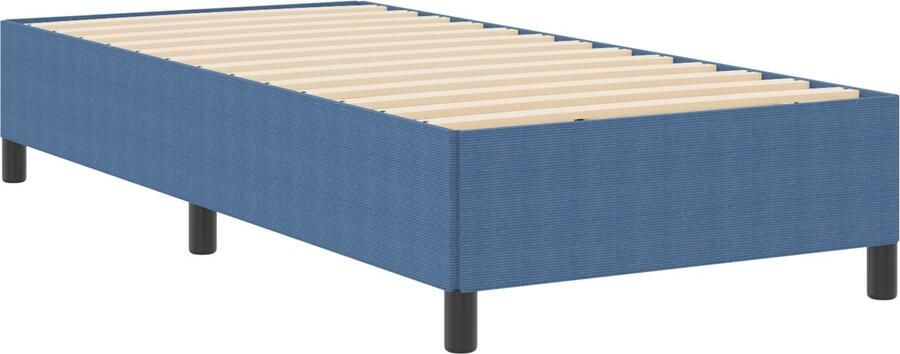 VidaXL Bedframe Blauw Hout en Metaal 90 x 190 cm Modern - Foto 2