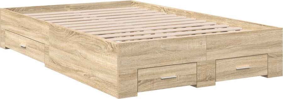 VidaXL Bedframe Sonoma Eiken 140x200 cm Samengesteld Hout