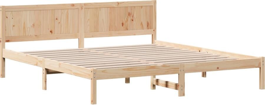 VidaXL Grenenhouten Bedframe Natuurlijke houtafwerking Massief grenenhout