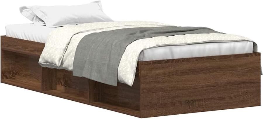 VidaXL -Bedframe-bruin-eikenkleurig-90x190-cm - Foto 3