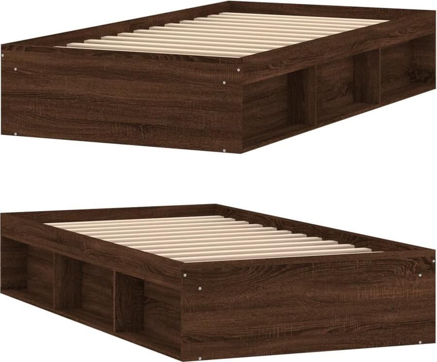 VidaXL -Bedframe-bruin-eikenkleurig-90x190-cm - Foto 2