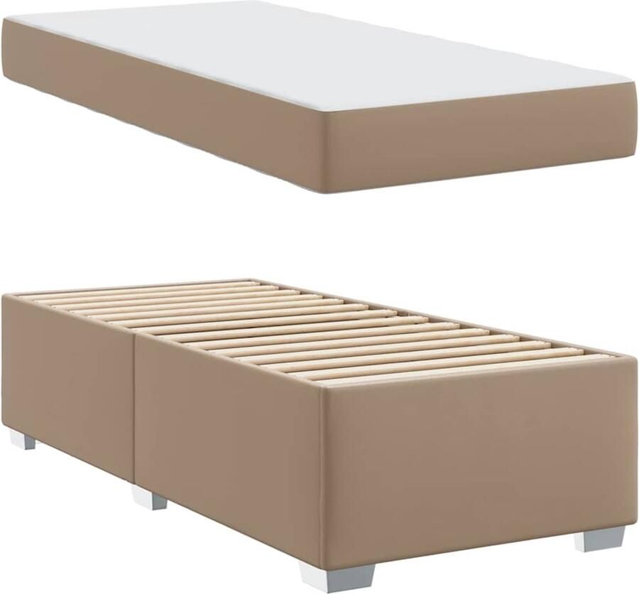 VidaXL Bedframe Cappuccino 90 x 200 cm Kunstleer