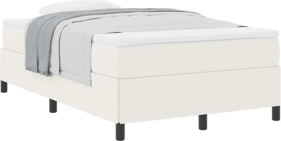 VidaXL Bedframe Crème Hout Metaal 120 x 200 cm Crème Platformbedframe - Foto 2