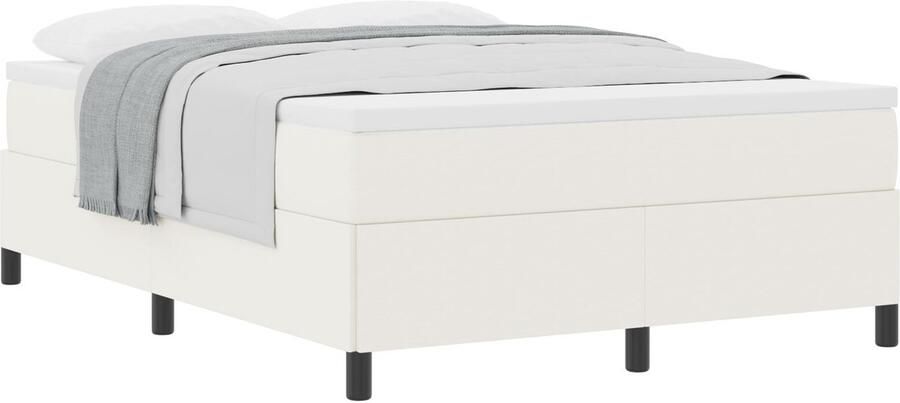 VidaXL Bedframe Crème Hout 140 x 200 cm Bedframe Rechthoekig Modern - Foto 3