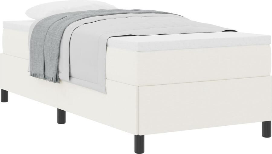 VidaXL Bed Frame Crème Hout Eenpersoons Duurzaam Platform Bed Frame - Foto 3