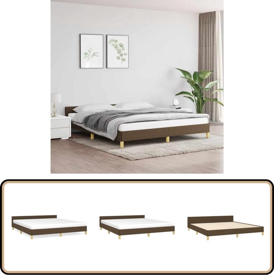 VidaXL Bedframe Donkerbruin 160x200 cm Bed Frame Donkere Bruine Bedframe Tweepersoons Bedframe Boxspring Frame Slaapcomfort Houten Bedframe Modern Bedframe Landelijke Bedframe