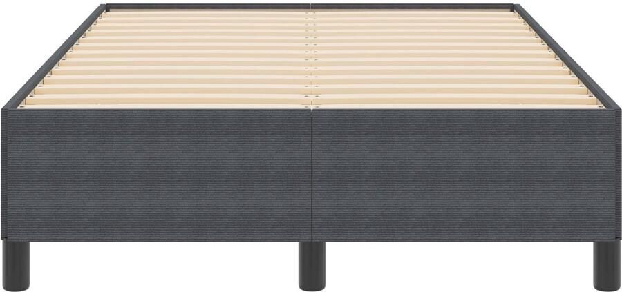 VidaXL Bedframe Donkergrijs Polyester 120 x 190 cm Platformbed