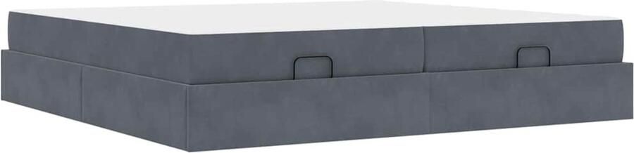 VidaXL Bedframe Donkergrijs 200 x 200 cm Fluweel