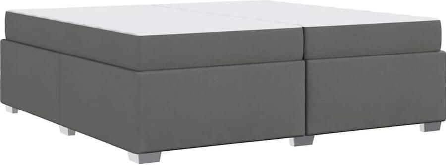 VidaXL Bedframe Anders Donkergrijs 200 x 200 cm Stof