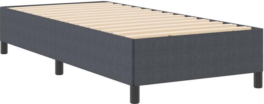 VidaXL Bedframe Donkergrijs Stof Hout Metaal 80 x 200 cm Duurzaam - Foto 2