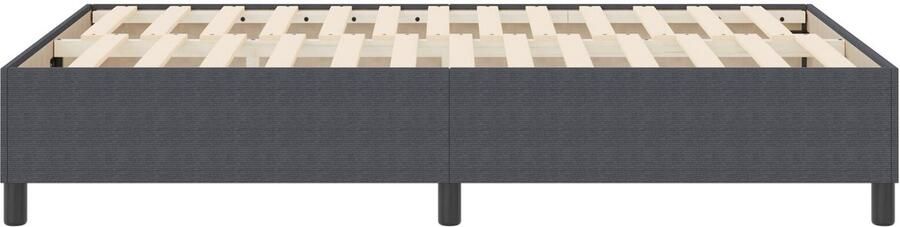 VidaXL Bedframe Donkergrijs Bewerkt hout 120 x 190 cm Minimalistisch - Foto 3