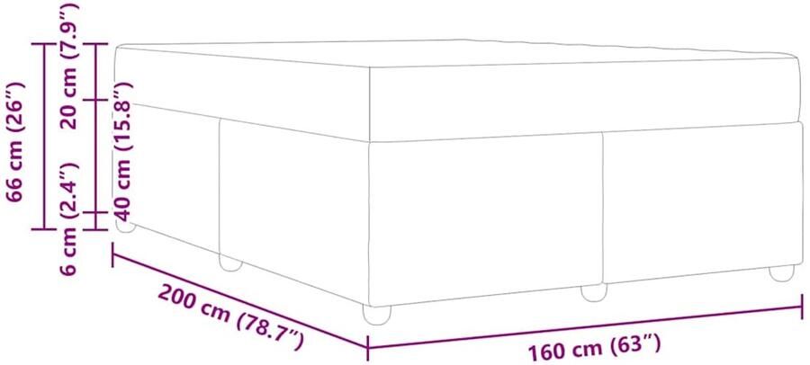 VidaXL Bedframe Roze 160 x 200 cm Fluweel