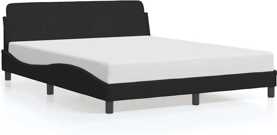 VidaXL -Bedframe-met-hoofdeinde-fluweel-zwart-160x200-cm - Foto 3