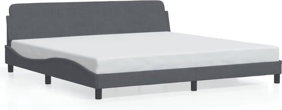 VidaXL Bedframe zonder matras 200x200 cm fluweel donkergrijs - Foto 5