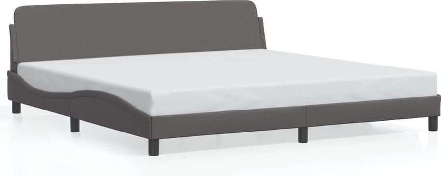 VidaXL Bedframe zonder matras Zadar kunstleer grijs 200x200 cm - Foto 7
