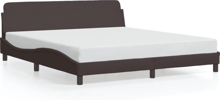 VidaXL Bedframe zonder matras stof donkerbruin 160x200 cm - Foto 9