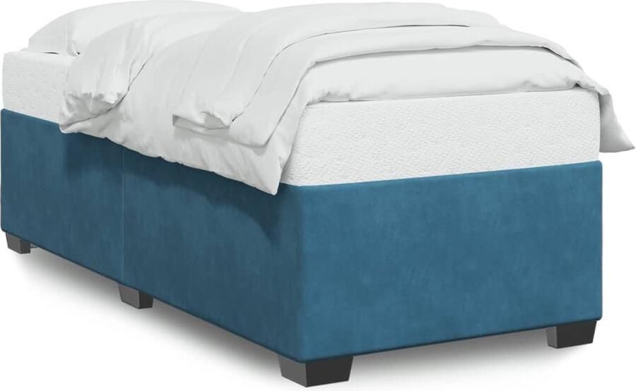 VidaXL Bedframe fluweel blauw 80x200 cm