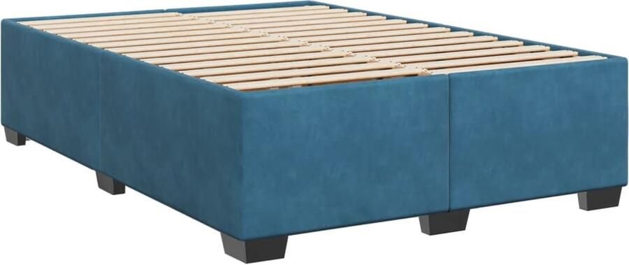 VidaXL Bedframe fluweel blauw 160x200 cm - Foto 2