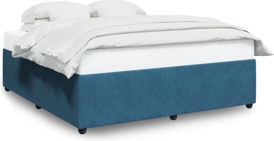 VidaXL Bedframe fluweel blauw 180x200 cm