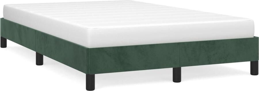 VidaXL Bedframe zonder matras 120x190 cm fluweel donkergroen - Foto 3