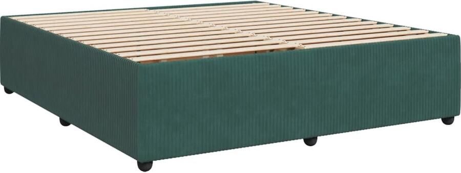 VidaXL Bedframe zonder matras 180x200 cm fluweel donkergroen - Foto 2