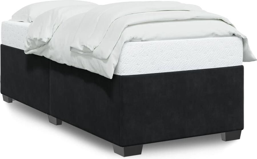 VidaXL Bedframe fluweel zwart 90x200 cm