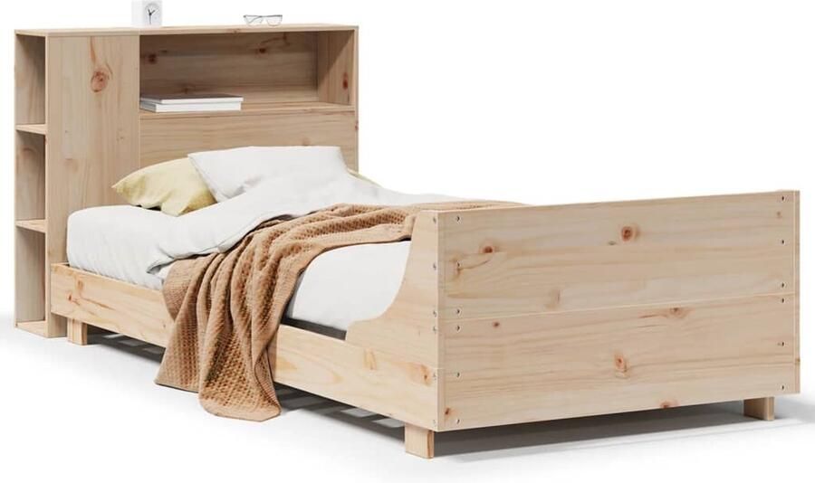 VidaXL Bedframe Grenenhout 100x200 cm met Opbergruimte