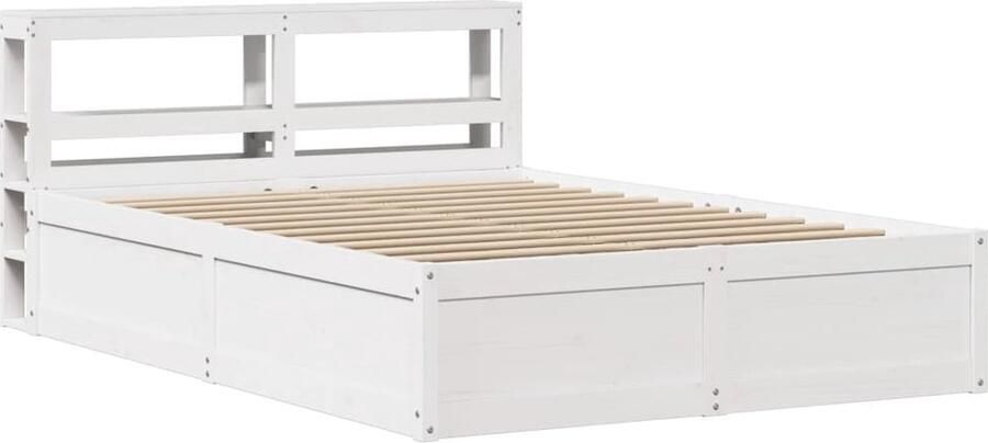 VidaXL Bedframe Grenenhout Wit 120x190 cm