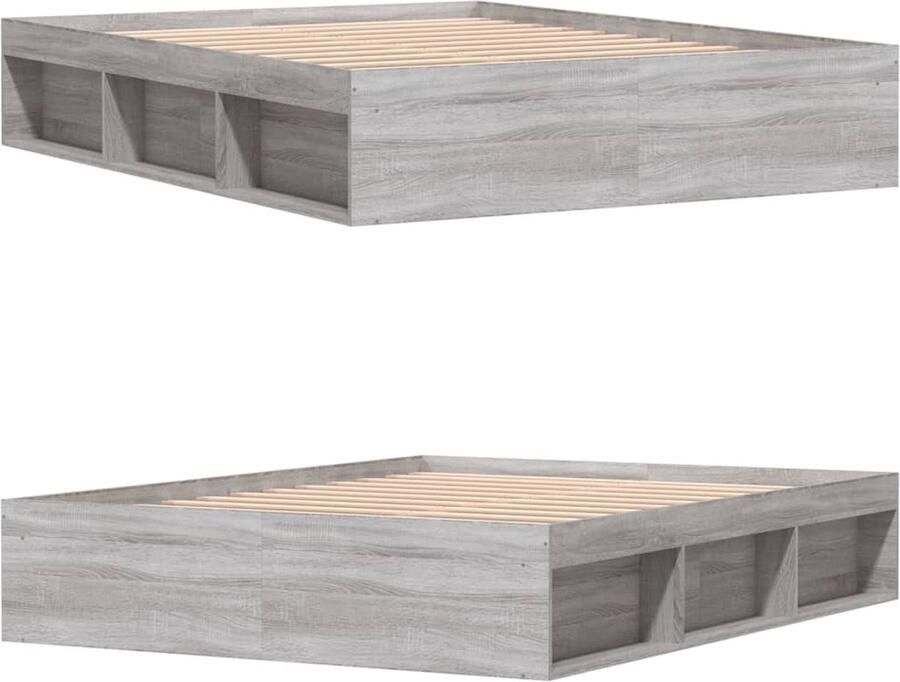 VidaXL -Bedframe-grijs-sonoma-eikenkleurig-140x200-cm - Foto 2