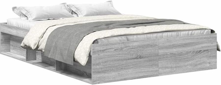 VidaXL -Bedframe-grijs-sonoma-eikenkleurig-140x200-cm - Foto 3