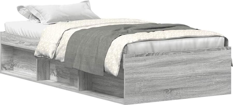 VidaXL -Bedframe-grijs-sonoma-eikenkleurig-75x190-cm-Small-Single - Foto 3