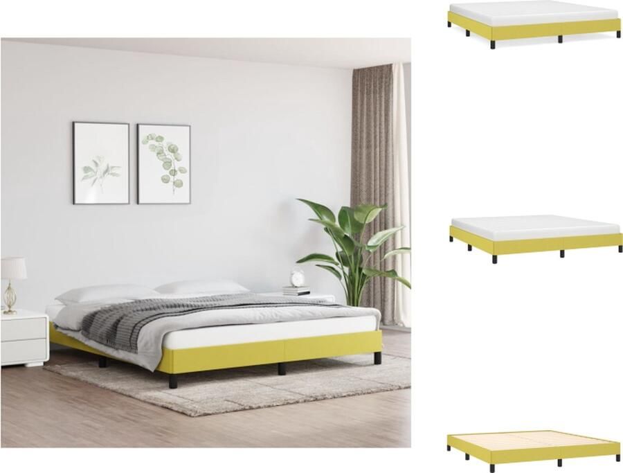 VidaXL Bedframe Groen Multi Lattenbodem 203x163x25 cm Bed