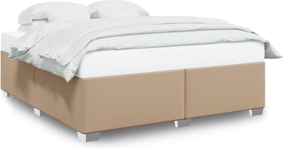 VidaXL Boxspringbedframe kunstleer cappuccinokleurig 180x200 cm - Foto 2