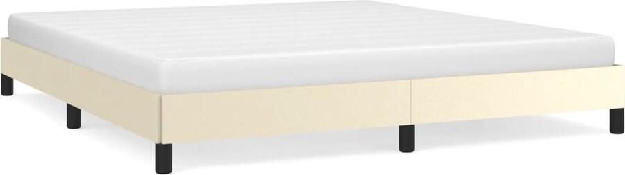 VidaXL Boxspringbedframe kunstleer crèmekleurig 160x200 cm - Foto 2