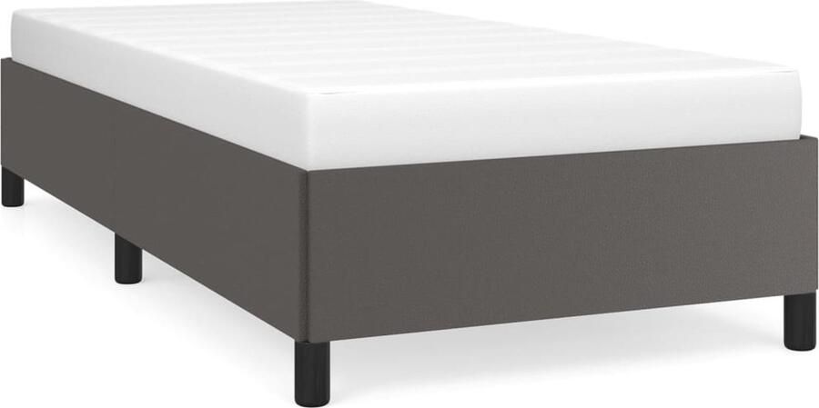 VidaXL -Bedframe-kunstleer-grijs-100x200-cm - Foto 3