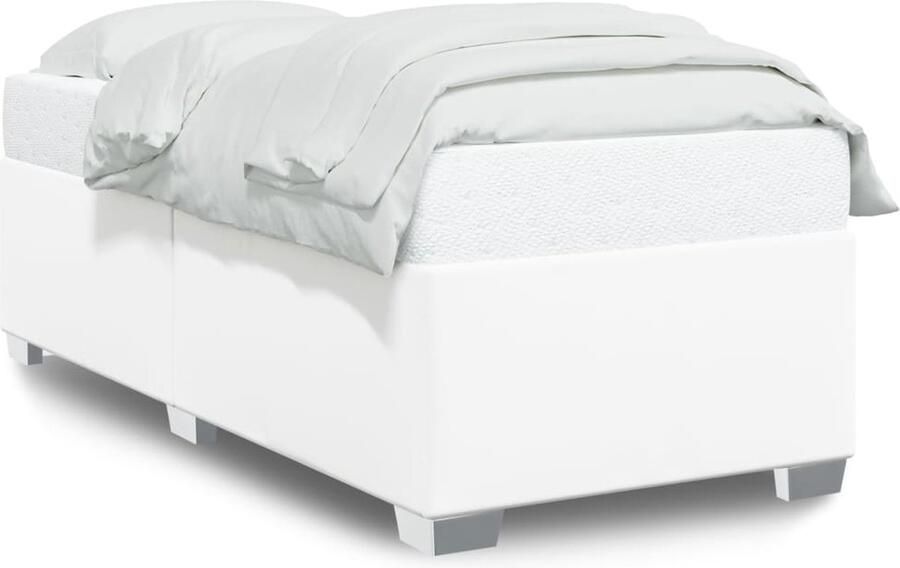VidaXL Bedframe kunstleer wit 100x200 cm