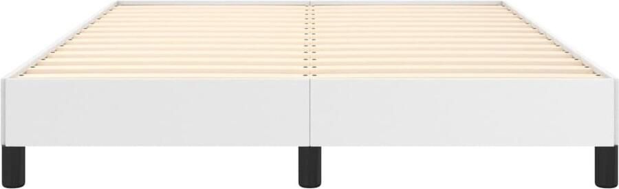 VidaXL -Bedframe-kunstleer-wit-140x190-cm - Foto 3