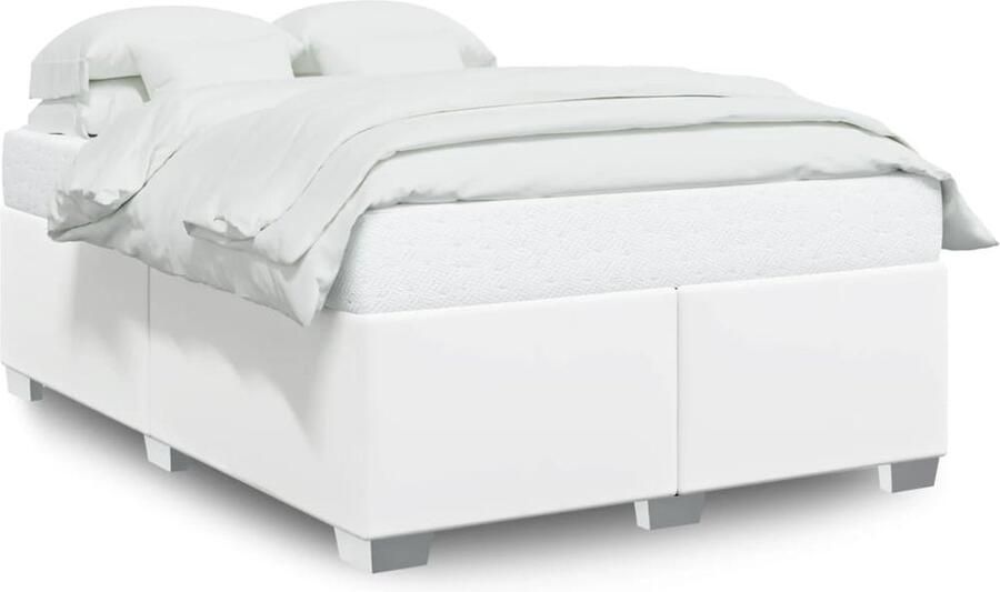 VidaXL Bedframe kunstleer wit 160x200 cm