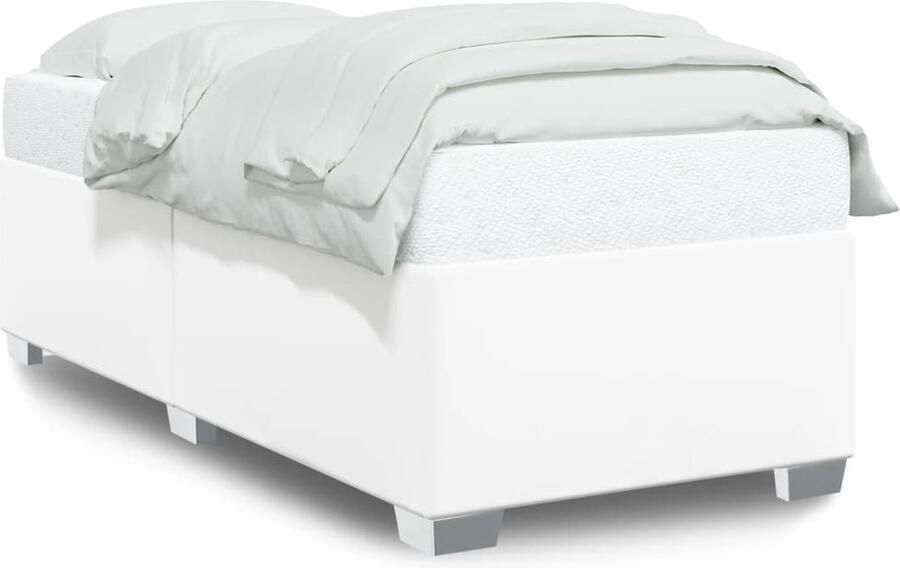 VidaXL Bedframe kunstleer wit 90x200 cm