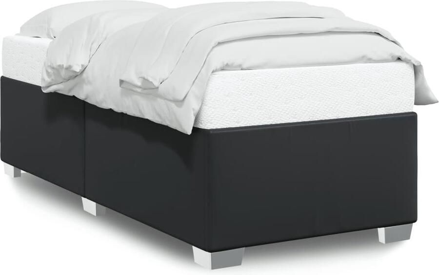 VidaXL Bedframe kunstleer zwart 100x200 cm