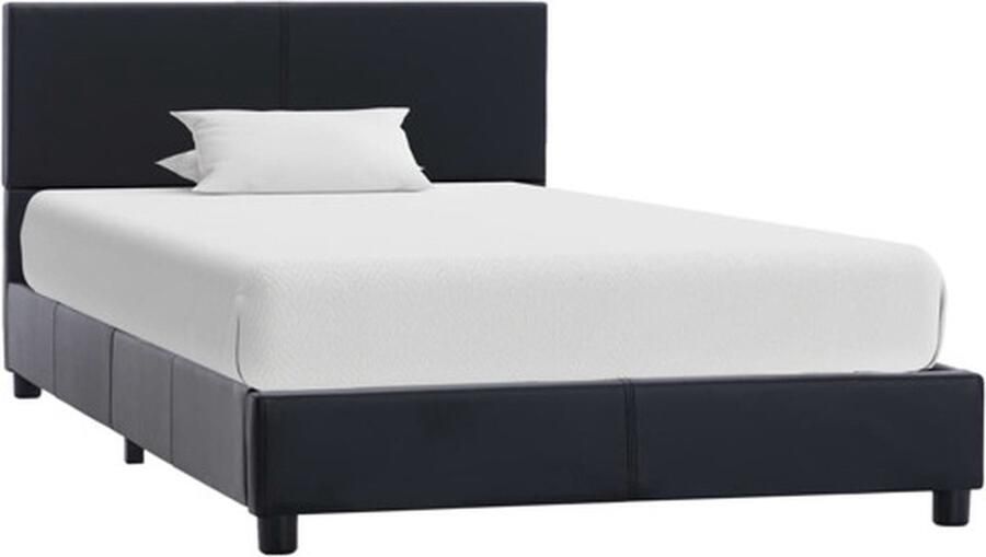 VidaXL -Bedframe-kunstleer-zwart-100x200-cm