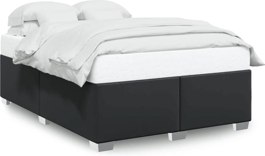 VidaXL Bedframe kunstleer zwart 160x200 cm