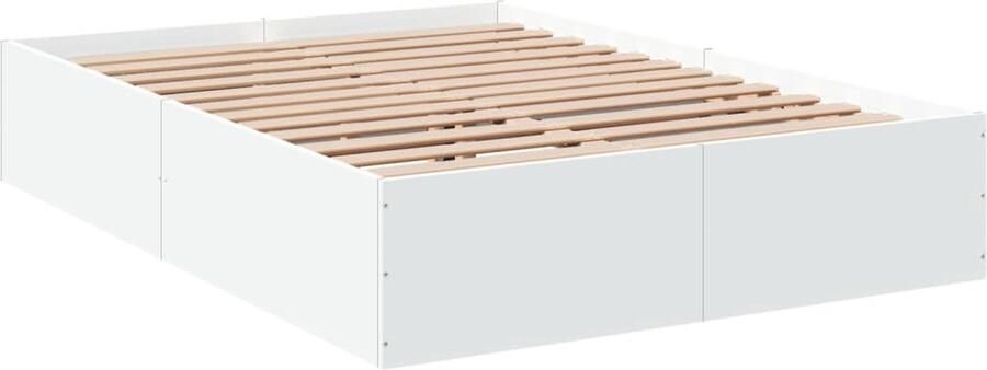 VidaXL -Bedframe-LED-massief-hout-wit-120x200-cm - Foto 2