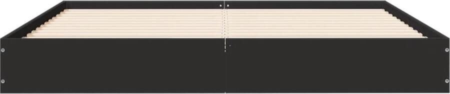 VidaXL -Bedframe-LED-massief-hout-zwart-140x190-cm - Foto 2