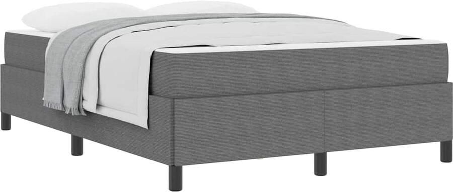 VidaXL Bedframe Anders Lichtgrijs 140 x 200 cm Katoenen stof