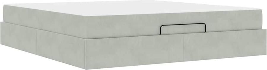 VidaXL Bedframe Lichtgrijs 180 x 200 cm Fluweel