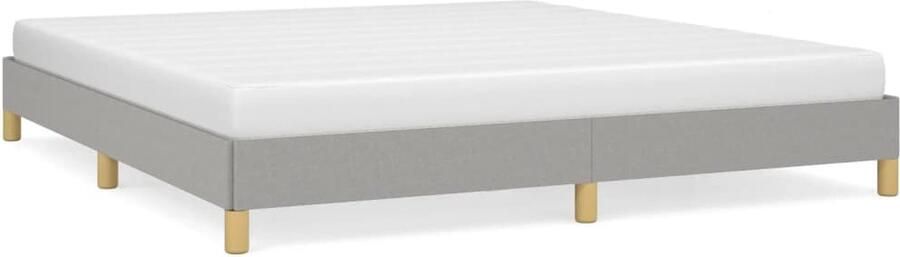 VidaXL Bedframe Lichtgrijs 180x200 cm Stof Bedframe Slaapcomfort Houten Bed Textiel Bed Grijs Bed Dubbel Bed Boxspring Alternatief Moderne Bedbank - Foto 2