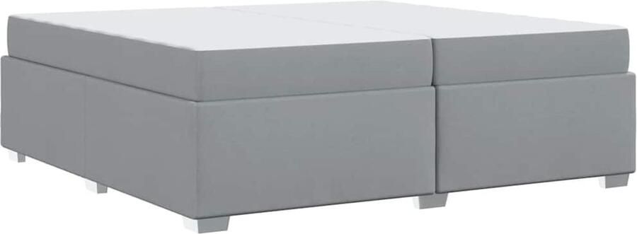 VidaXL Bedframe Lichtgrijs 200 x 200 cm Stof