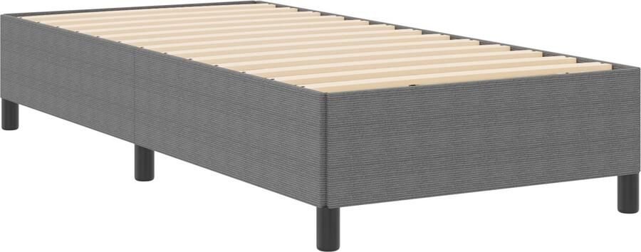 VidaXL Bedframe Lichtgrijs Bewerkt hout 90 x 200 x 35 cm Platformbed
