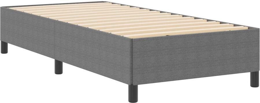 VidaXL Bedframe Lichtgrijs Stof Metaal 90 x 190 cm Duurzaam Bedframe - Foto 2
